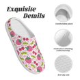 thumbnail image 5 of KLL Strawberry And Cheery Pattern Adult Unisex Cozy Slippers,Fuzzy Slip-on Slippers TPR Sole Slippers Comfort Plush Home Footwear for Indoor & Outdoor-39/40, 5 of 7