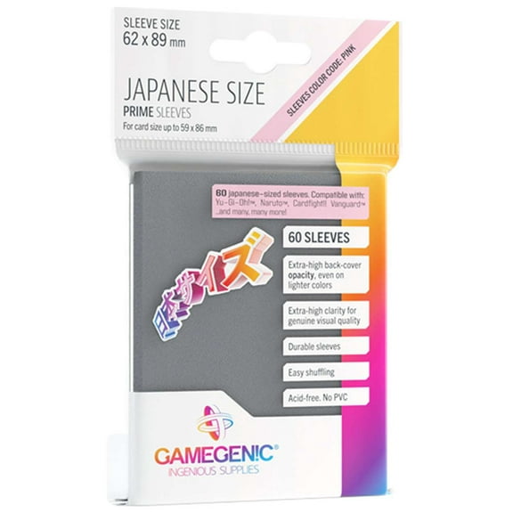 Gamegenic Prime Dark Gray Card Sleeves (60 Count)