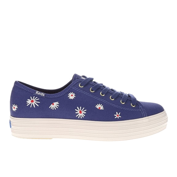 Keds Womens Triple Kick Floral Embroidered Platform Athletic Sneakers Casu