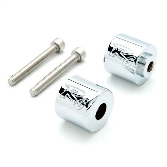 Krator Silver Bar Ends Logo Hand Grip Handlebar End Caps Compatible with Yamaha YZF R6 2011