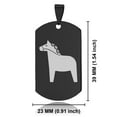 thumbnail image 2 of Stainless Steel Dala Horse Good Luck Charm Dog Tag Pendant Necklace, 2 of 3