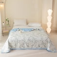 thumbnail image 4 of Linnome Washable Printed Summer Quilt Soft Skin Friendly Breathable Air Conditioning Quilt for Home Use 59x78.7 Inch Multicolor#02, 4 of 7