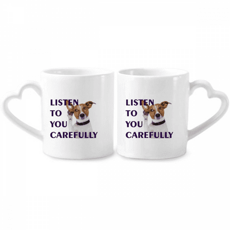 

Seriously Listen Dogs Pets People Couple Porcelain Mug Set Cerac Lover Cup Heart Handle