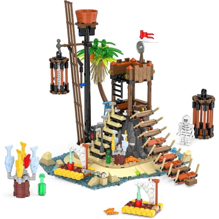 Honchoes Pirate Island Watchtower Building Set Compatible with Lego STEM Toy Gift for Adults Boys 482 PCS