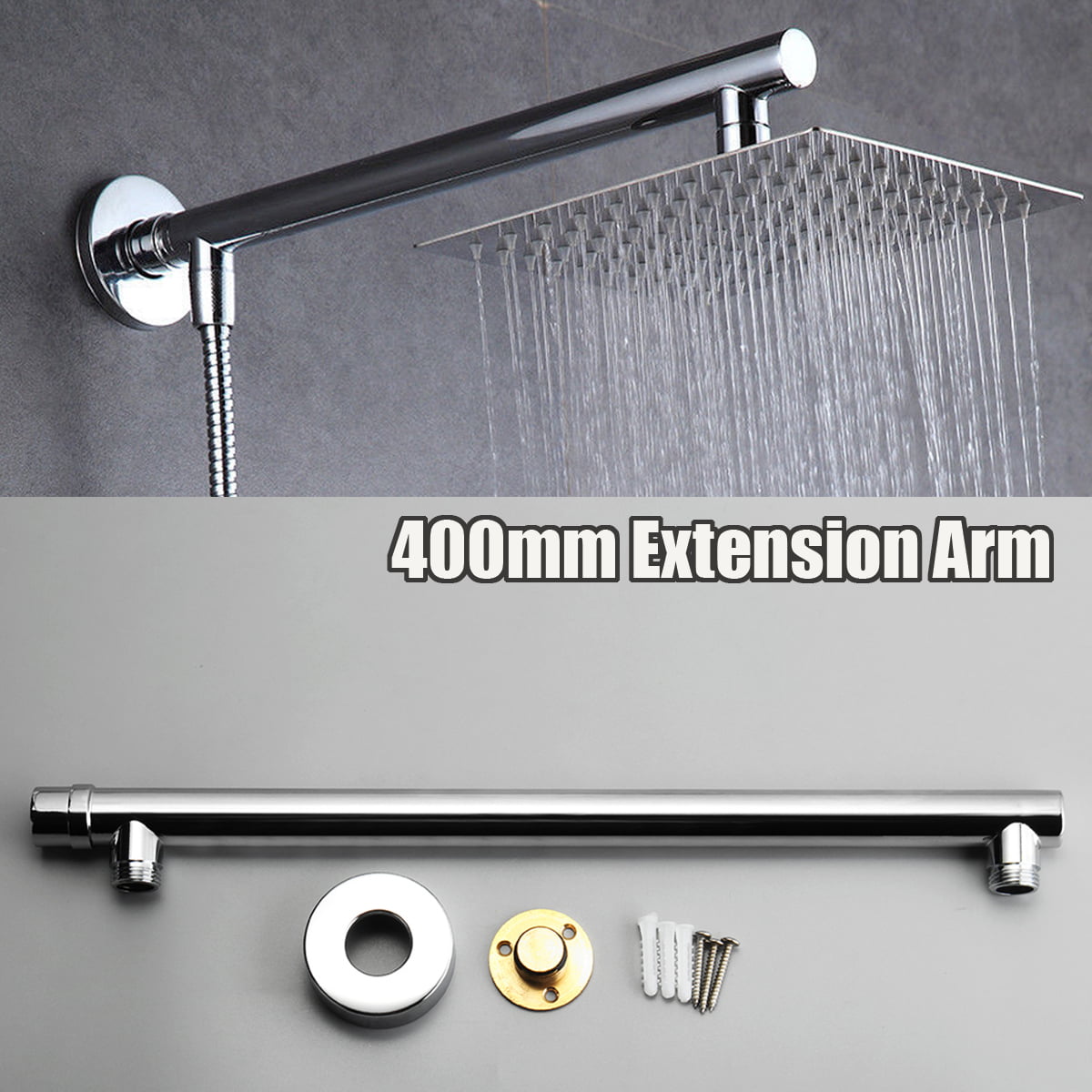 Shower Head Extension Arm JS Jackson Supplies 16" Assembled Length High Arc 