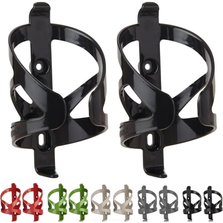 50 Strong Bicycle Water Bottle Cage 2 Pack - Durable Bike Water Bottle Holder - Fits Most Bike Bottles (Black)