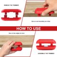 thumbnail image 3 of Banding Trimmer, Carbon Steel Blades Pneumatic Action Cutter for Woodworking, ABS Material, Smooth Cuts, 3 of 7