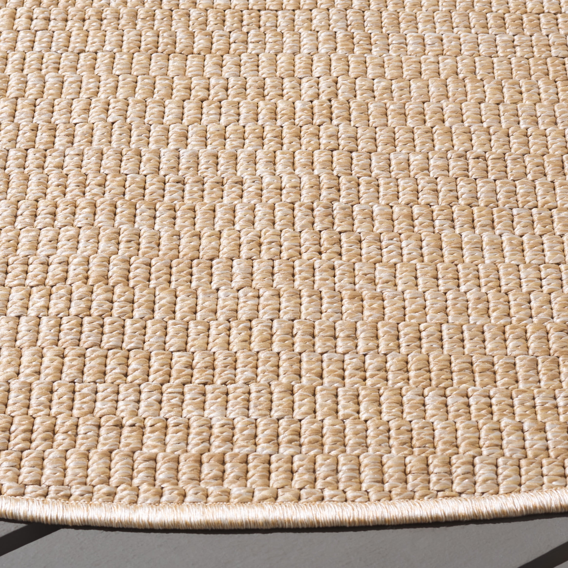 Safavieh Sisal All-Weather Dania Solid Indoor/Outdoor Area Rug, Natural, 5'3" x 5'3" Round