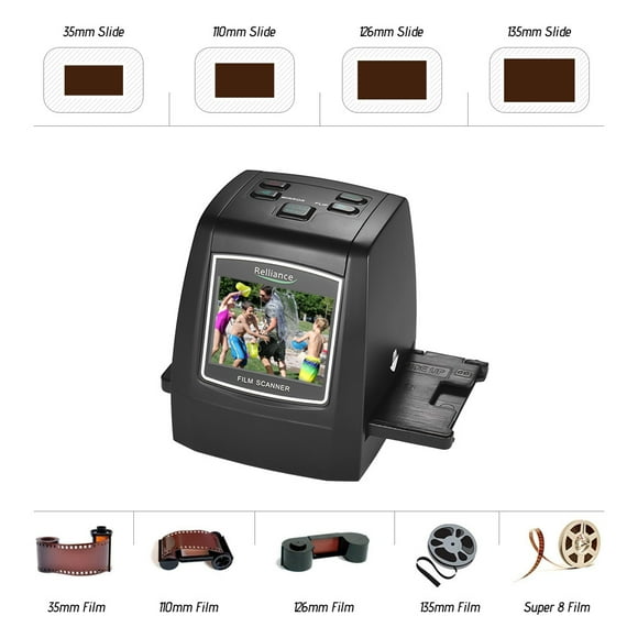 yeacher Film Scanner High-Resolution 14MP/22MP Film Slide Scanner Convert 35mm 135mm 126mm 110mm 8mm Color Monochrome Slide Film Negative into Digital Picture with 2.4 Inch LCD Display