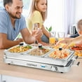 thumbnail image 4 of Costway Food Warmer Buffet Server 450W Stainless Steel Electric Warming Tray for Parties, 4 of 10