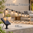 Ambience Pro Solar Outdoor String Lights 48ft Remote Controlmercial ...