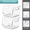 thumbnail image 4 of Sorbus Clear Stackable Square Storage Bins, Small Open-Front Acrylic Pantry Organizers, 4 Pack, 4 of 7