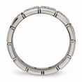 thumbnail image 2 of Titanium Brushed/Polished Grooved CZ Ring Size: 11; for Adults and Teens; for Women and Men, 2 of 6