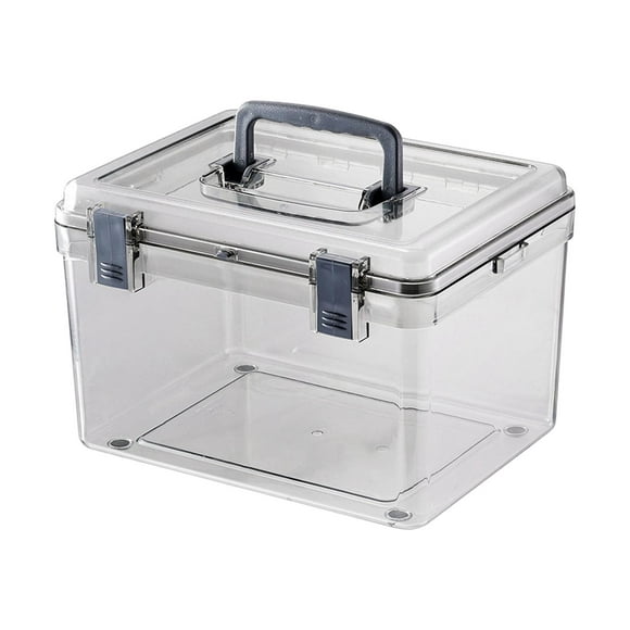 Portable Camera Case with Handle Transparent Waterproof Dry Box Convenient to 29cmx23cmx18cm