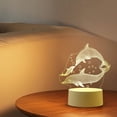 thumbnail image 6 of Euaioeiu LED Night Light USB Powered Acrylic Desk Lamp with Colorful Patterns, Warm White Glow for Bedroom Decor, Home Office, Gifts, 4.3x4.3x7.9 Inches, 6 of 6