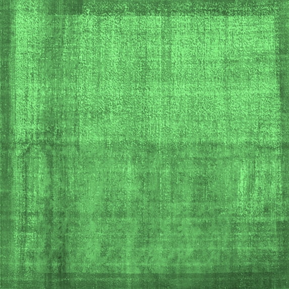 Ahgly Company Indoor Square Persian Emerald Green Traditional Area Rugs, 8' Square