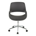 thumbnail image 4 of LumiSource Fabrico Office Chair in Chrome Metal, Grey PU color, 4 of 7