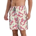 thumbnail image 2 of KLL Bow With Sugar Skull Men's Casual Summer Beach Shorts Hawaiian Shorts with Pockets-Large, 2 of 5