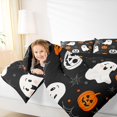 thumbnail image 3 of Manfei Halloween Ghost Pumpkin Full Size Bedding Sets 7 Pieces, Festival Theme Full Size Bed in a Bag, Black Orange White,Black Reversible, 3 of 7