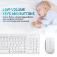 thumbnail image 4 of RVP+ Wireless Keyboard and Mouse Ultra Slim Combo, 2.4GHz Cordless USB Mouse and Keyboard PC Laptop Computer - White (RVP-KM100-W), 4 of 8