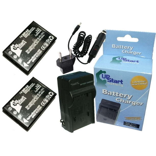 2x Pack - Batterie + chargeur HP Photosmart R837 avec adaptateurs voiture  et UE - Remplacement pour batterie et chargeur d'appareil photo numérique HP  L1812A (1200mAh, 3.7V, Lithium-Ion) 