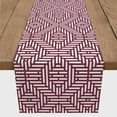 thumbnail image 3 of Creative Products Geometric Aztec Lines Burgundy 16x72 Poly Twill Table Runner, 3 of 3