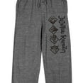 thumbnail image 2 of Jujutsu Kaisen Symbols Men's Heather Gray Graphic Sleep Pants-Medium, 2 of 7