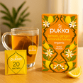 thumbnail image 2 of Pukka Lemon Ginger & Manuka Honey Organic Herbal Tea, Caffeine-Free, Immune Support Blend with Turmeric, 2 Pack (20 Tea Bags Each) - Total 40 Tea Bags, 2 of 10