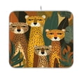 thumbnail image 4 of Iauyy Dish Drying Mat for Kitchen Counter, Super Absorbent & Hanging 16x18 / 18x24 Inch (S/M) A Group Of Cheetahs, 4 of 8