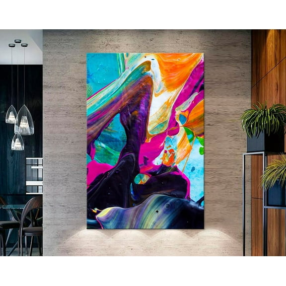 Luvia Abstract Canvas Print Modern Colorful Abstract Wall Decor Expressive Art Living Room Decor Contemporary Canvas Art Canvas, 8x10 UNFRAMED