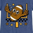 thumbnail image 3 of Instant Message - Football And Goalpost - Toddler & Youth Girls Short Sleeve Graphic T-Shirt, 3 of 6