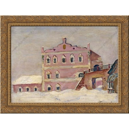Ryazan. House of Oleg. 24x18 Gold Ornate Wood Framed Canvas Art by Pyotr Konchalovsky