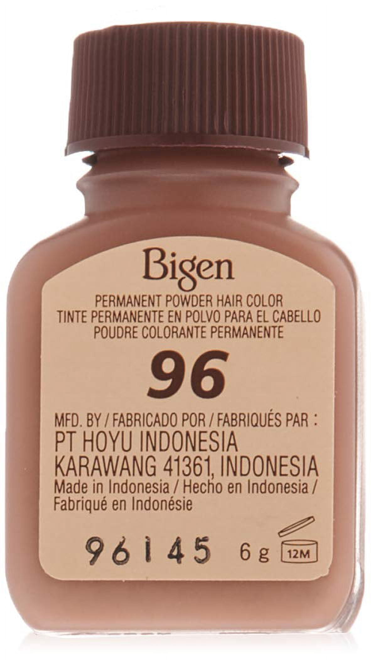 Bigen Permanent Powder Hair Color 96 Deep Burgundy 1 ea 0.21 oz (Pack of 6)