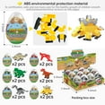 thumbnail image 2 of Auryee 12 piezas de huevos de Pascua precargados, dinosaurios, regalos de fiesta, suministros para fiestas, bloques de construcción, mini juguetes educativos de animales, juegos de bloques apilables,, 2 of 5
