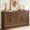 Walnut, variant on BFJDM 67" Arched Sideboard Buffet Cabinet, 4-Door Wood Walnut Credenza Storage Accent Cabinet TV Console for Living Room Kitchen Dining Room Entryway