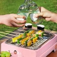 thumbnail image 5 of Portable and Compact Disposable Charcoal Grill - Detachable Stainless Steel BBQ Smoker Grill for Outdoor Camping(Pink)$$Garden &, 5 of 8