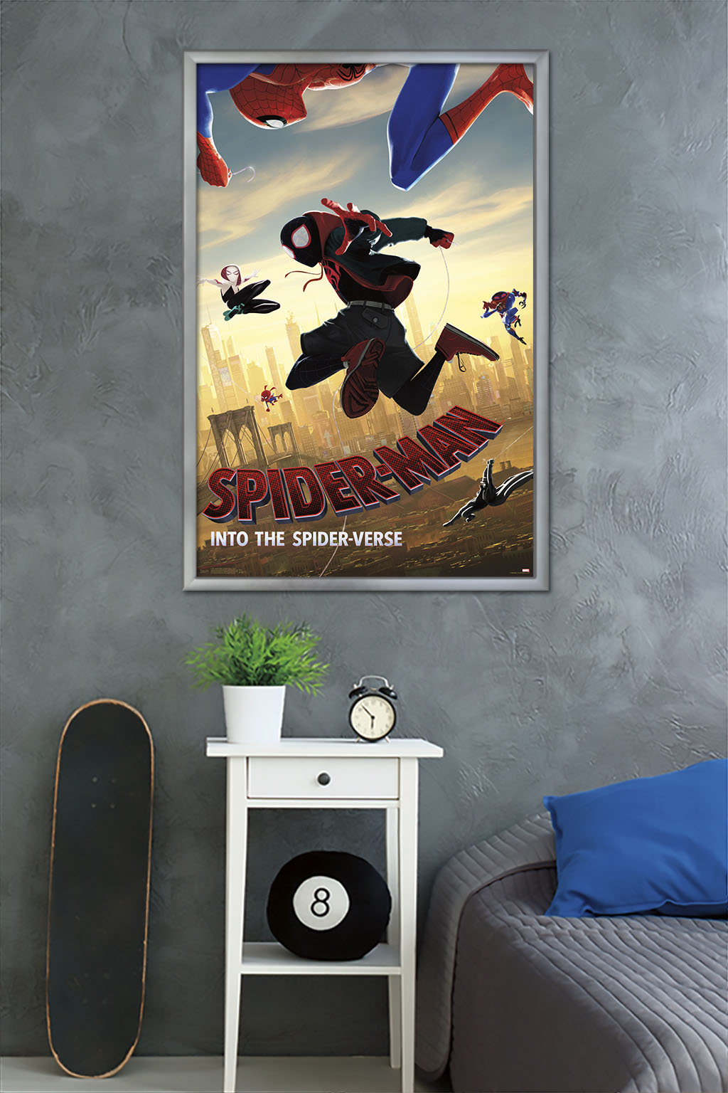 Marvel MCU - Spider-Man - Into The Spider-Verse - Dive Wall Poster, 22.375" x 34", Framed