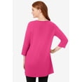 thumbnail image 2 of Woman Within Plus Size Perfect Three-Quarter-Sleeve Scoopneck Tunic, 2 of 6