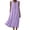 Purple, variant on HAiming Women's Sleeveless Dresses Plain Button Loose Casual Midi Sundress Solid Color V Neck Summer Vacation Workout Tank Dresses