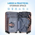 thumbnail image 3 of 28 Inch Hardside Carry On Luggage, Suitcase with Double Spinner Wheels & TSA Lock, Hard Shell, Expandable Rolling Lightweight, Pink, 3 of 8