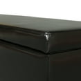 thumbnail image 6 of Noble House Farmer Bonded Leather Storage Ottoman Bench, Black, 6 of 7