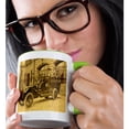 thumbnail image 2 of 3dRose, Vintage Fire Engine with Company , 15oz Two-Tone Green Mug, 2 of 7