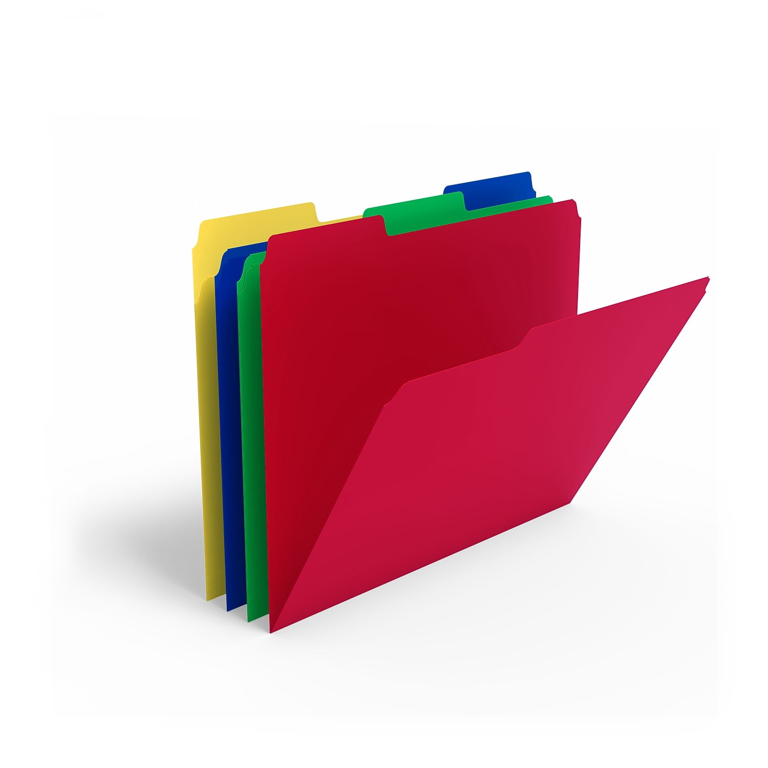 Staples Heavyweight File Folders 3-Tab Letter Size Assorted Colors 72/Carton TR10741-CCVS