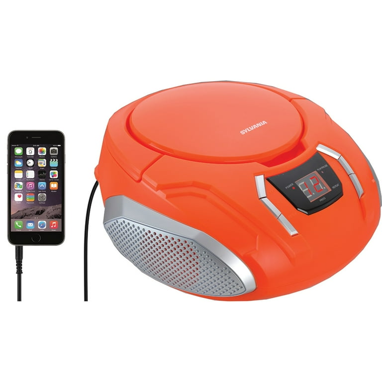 SYLVANIA SRCD261 Portable CD Player, AM/FM Radio, 20-Track