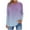 Purple, variant on Tops for Women Plus Size Long Sleeves Gradient Printing Round Neck T-Shirt Wine,Shirts for Women