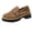 Khaki, variant on Willtoo Orthopedic Dress Shoes for Women Platform Round Toe Slip On Comfortable Loafers Non Slip Lug Sole Office Casual Walking Shoes Chunky Heel Fashion Low Top Shoes