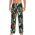 thumbnail image 2 of Lsque Parrot Print Men's Pajama Pants, Lounge Pant - Comfortable Home Wear,Elastic Waistband, Stylish Design-Large, 2 of 9