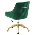 thumbnail image 4 of Computer Work Desk Chair, Green, Velvet, Modern Contemporary, Home Business Office Furniture, 4 of 7