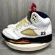 thumbnail image 3 of Ni - ke Ni - ke Air Jordan 5 Retro Olympic Independence Day White Sz 8.5 136027-103 2011 OG, 3 of 5