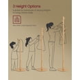 thumbnail image 6 of Solid Wood Coat Rack, Free Standing Hall Coat Tree with 7 Hooks, 3 Height Options, for Coats, Hats, Bags, Purses, for Entryway, Hallway, Rubberwood Hooks and Pole, Natural Beige, 6 of 6